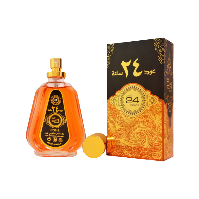 Oud 24 Hours Eau De Parfum Natural Spray by Ard Al Zaafaran Made in UAE  50ml 1.7 FL OZ