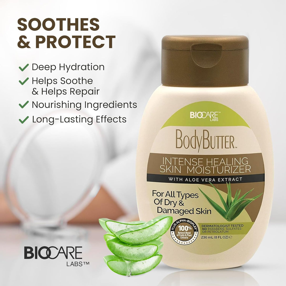 aloe vera body butter body shop BodyButter Skin Moisturizer With Aloe Vera 8 fl oz (236ml) By Biocare –  Triple Traders