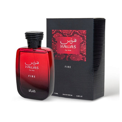 Hawas Fire for Him Eau De Parfum by Rasasi 100ml/3.38oz – Triple