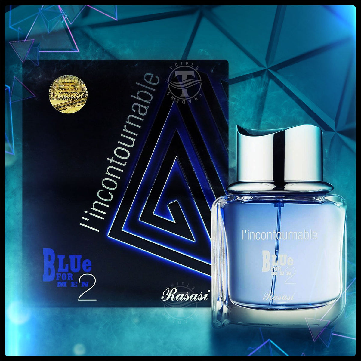 Blue for Men 2 L incontournable Eau De Parfum 75 ml 2.5 FL OZ By Rasasi