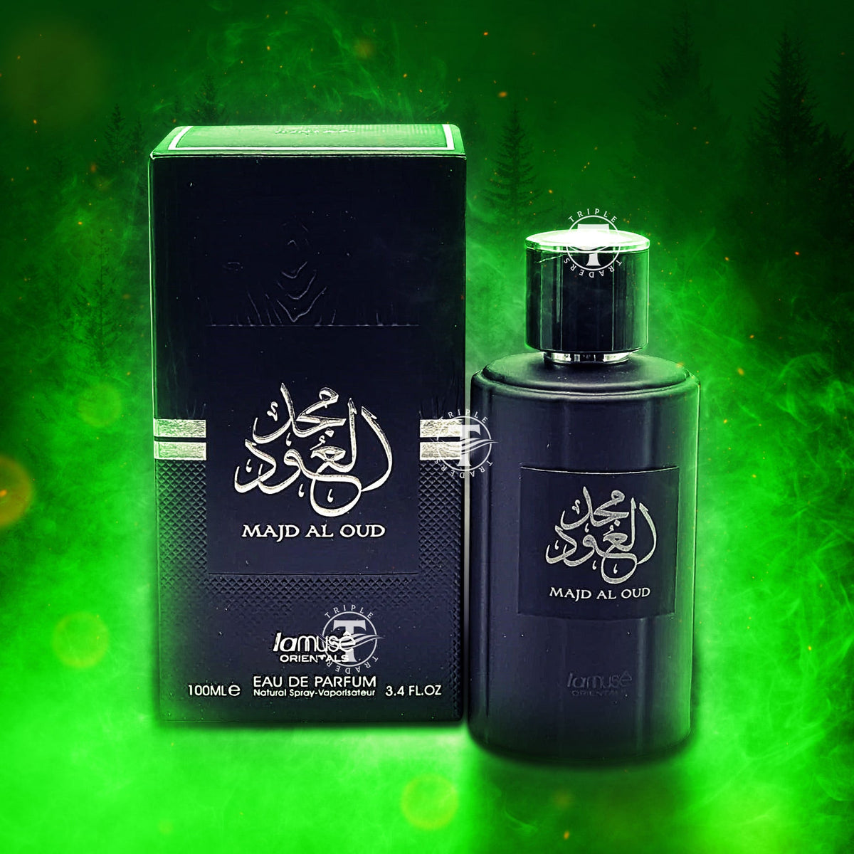 Majd Al Oud Eau De Parfum By Lamuse Orientals 100ml 3.4 Fl Oz Triple