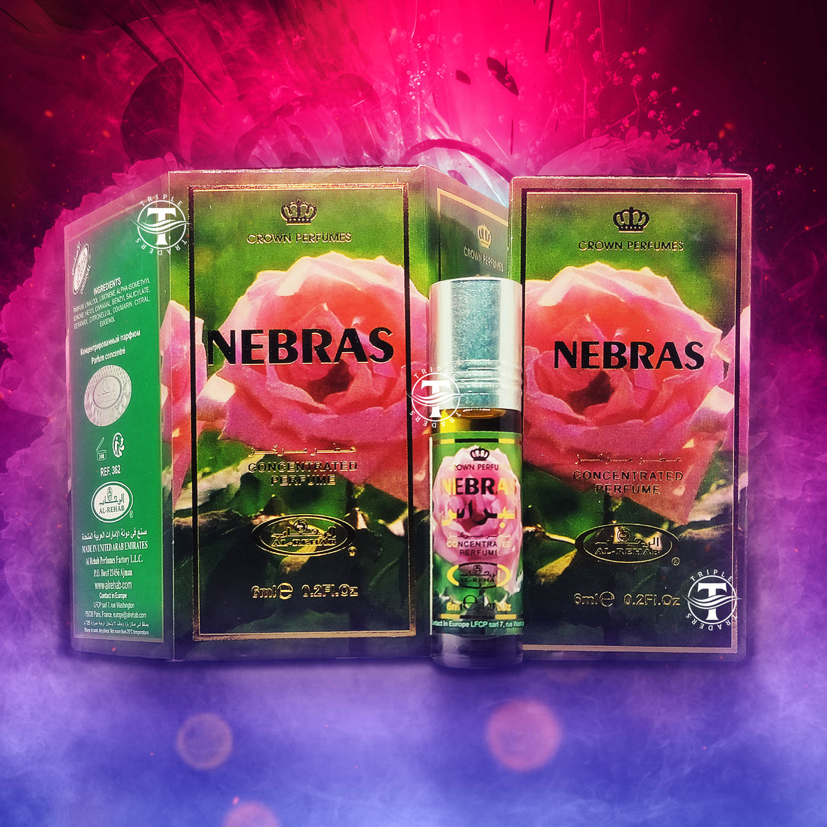 6X PIECES OF Nebras Concentrated Perfumes Al Rehab Crown Perfumes 6x-pieces-of-nebras-concentrated-perfumes-al-rehab-crown-perfumes