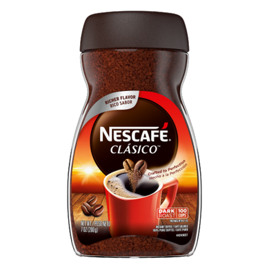 Nescafe Clasico Instant Coffee - Dark Roast - 7oz (200g) Makes up to 100 Cups!