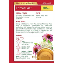 Traditional Medicinals, Organic Throat Coat Lemon Echinacea, Tea Bags, 16 Ct, 1.13 oz
