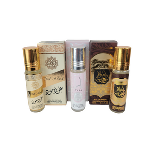 BUNDLE 3x Perfumed Oils - Oud Mood - Yara - Ahlam Al Arab - By Ard Al Zaafaran 6ml Each