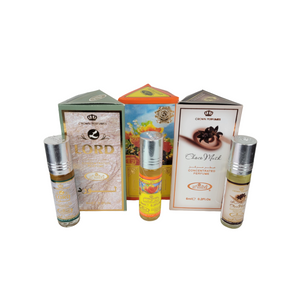 BUNDLE 3x Perfumed Oils - Lord - Bakhour - Choco Musk By Crown Perfumes Al-Rehab 6ml Each