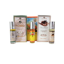 BUNDLE 3x Perfumed Oils - Lord - Bakhour - Choco Musk By Crown Perfumes Al-Rehab 6ml Each