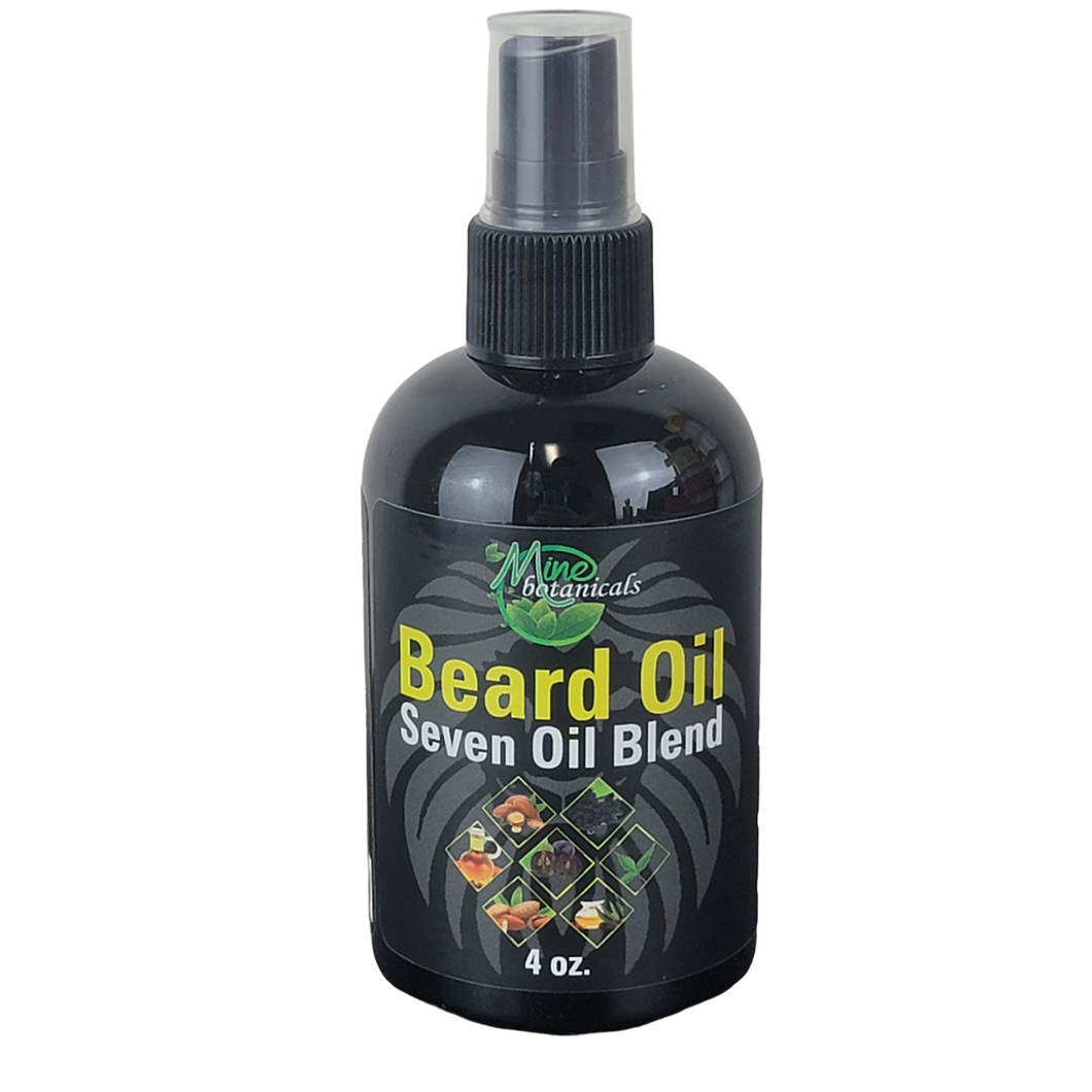 Beard Oil Seven Oil Blend 4 oz By Mine Botanicals