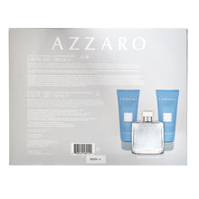 Azzaro Chrome for Men 3 piece EDT Gift Set (3.4oz EDT, 2 x 2.5oz shampoo)