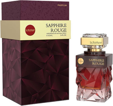 Sapphire Rouge Eau De Parfum By Le Bonheur Perfumes 100ml 3.4 FL OZ