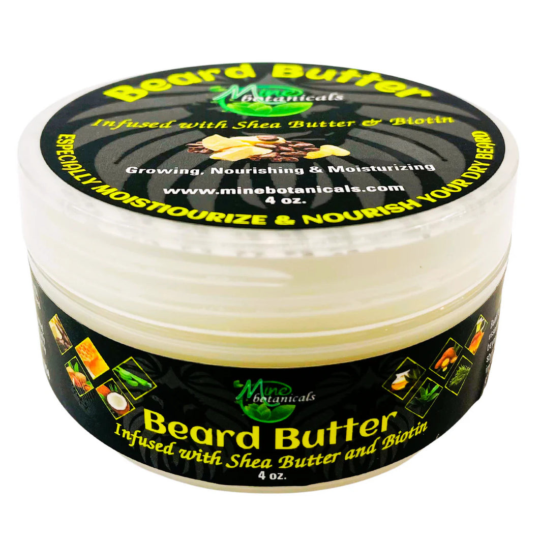 Beard Butter Infused With Shea Butter & Biotin 4 oz By Mine Botanicals