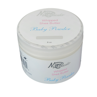 Ultra Premium Baby Powder Whipped Shea Butter 8 oz By Mine Botanicals