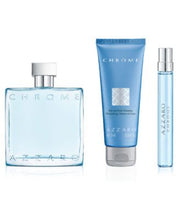 Azzaro Men's Chrome 3pcs EDT Gift Set (3.3oz EDT, 2.5oz shampoo, 0.33oz travel sp)