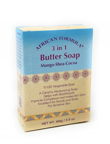 3 in 1 Butter Soap Bar Mango Shea Cocoa 3.5 oz By African Formula Made In Jordan