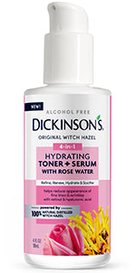 Dickinson's Original Witch Hazel Hydrating Toner + Serum with Rose Water 4fl oz