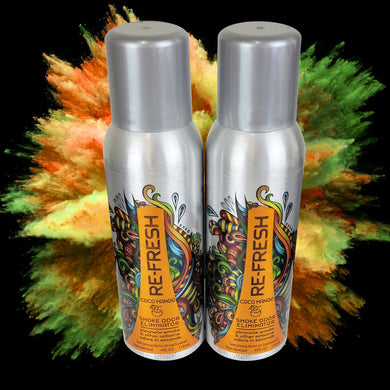 Re-Fresh Coco Mango Smoke Odor Eliminator 4 FL OZ 118ML Non-Aerosol (2x Pieces)