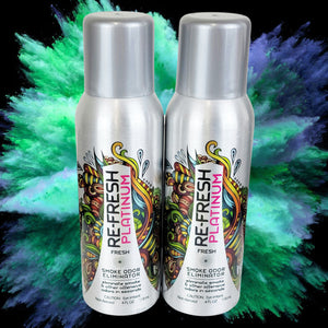 Re-Fresh Platinum Fresh Smoke Odor Eliminator 4 FL OZ 118ML Non-Aerosol (2x Pieces)