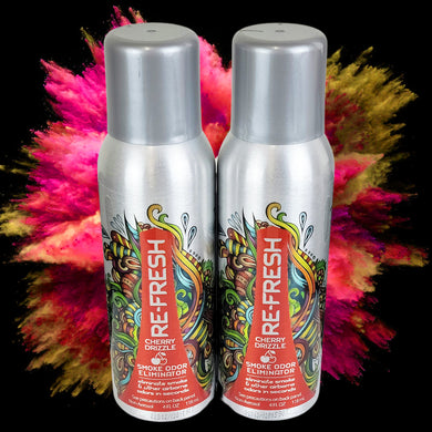 Re-Fresh Cherry Drizzle Smoke Odor Eliminator 4 FL OZ 118ML Non-Aerosol (2x Pieces)