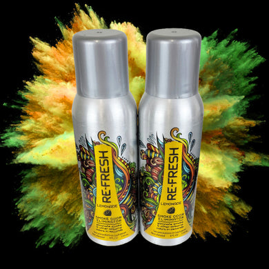 Re-Fresh Lemonade Smoke Odor Eliminator 4 FL OZ 118ML Non-Aerosol (2x Pieces)