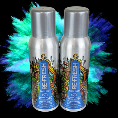 Re-Fresh Cool Rain Smoke Odor Eliminator 4 FL OZ 118ML Non-Aerosol (2x Pieces)