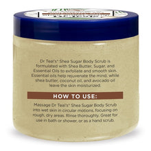 Dr Teal's Shea Sugar Body Scrub with Coconut Oil and Essential Oils, 19 oz