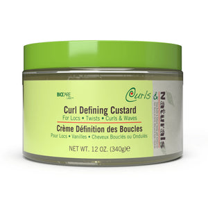Biocarelab Curls & Naturals Curl-Defining Custard Curl Enhancer Defined Unisex Hair Styling Cream 12 oz (340g)