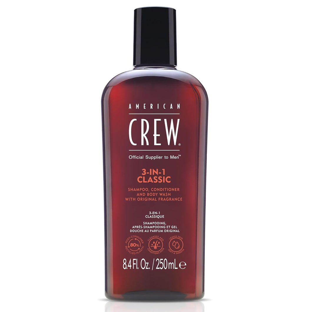 American Crew 3-In-1 Classic Shampoo, Conditioner & Body Wash 8.4 FL OZ 250ml