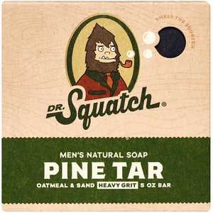 Dr. Squatch All Natural Bar Soap for Men with Heavy Grit, Pine Tar 5 OZ (141g)