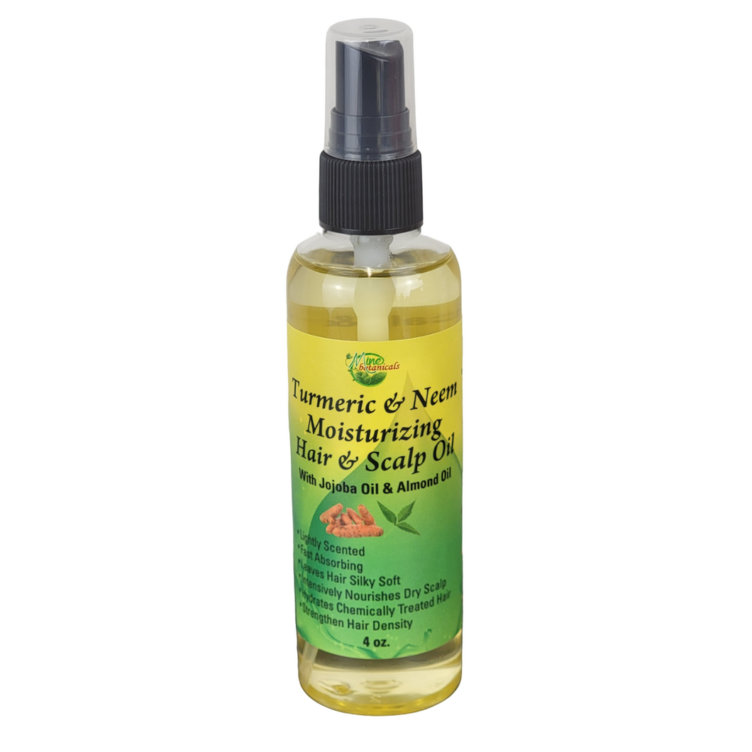 Turmeric & Neem Moisturizing Hair & Body Oil 4 oz By Mine Botanicals