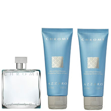 Azzaro Chrome for Men 3 piece EDT Gift Set (3.4oz EDT, 2 x 2.5oz shampoo)