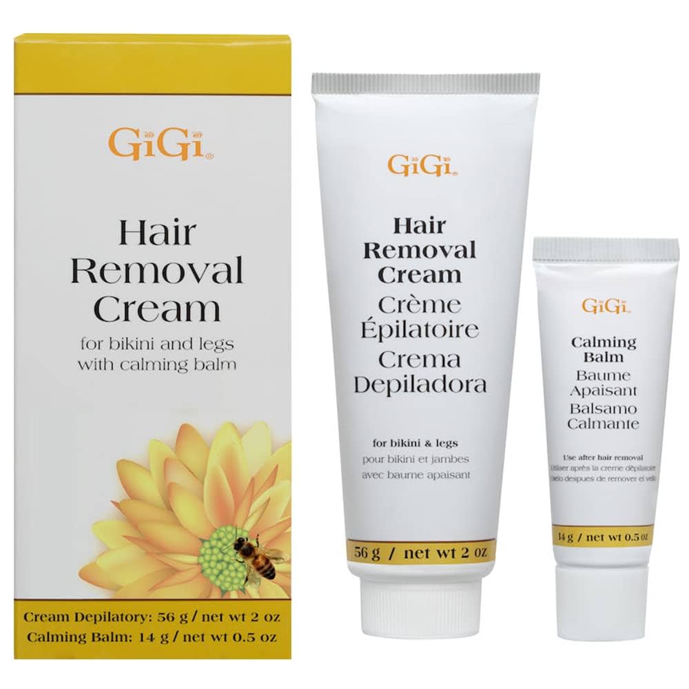 GiGi Hair Removal Cream for Bikini & Legs With Calming Balm