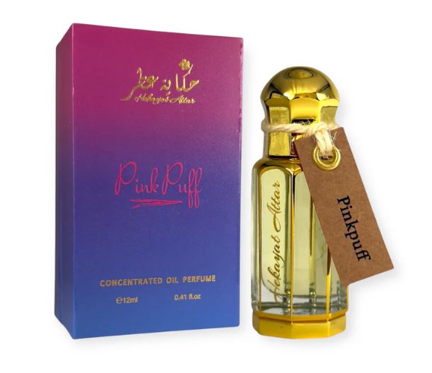 PinkPuff - Concentrated Perfume Oil - By Hekayat Attar - 12ml 0.41 oz