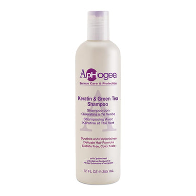 Keratin & Green Tea Shampoo By Aphogee Serious Care & Protection 12 fl oz 355 ml