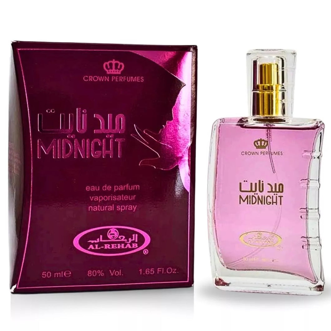 Midnight Eau De Parfum Al Rehab Crown Perfumes 50ml 1.65 Fl Oz