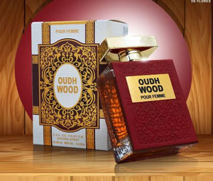 Oudh Wood Pour Femme Essencia De Flores by Fragrance World 100ml 3.4 FL OZ Eau De Parfum