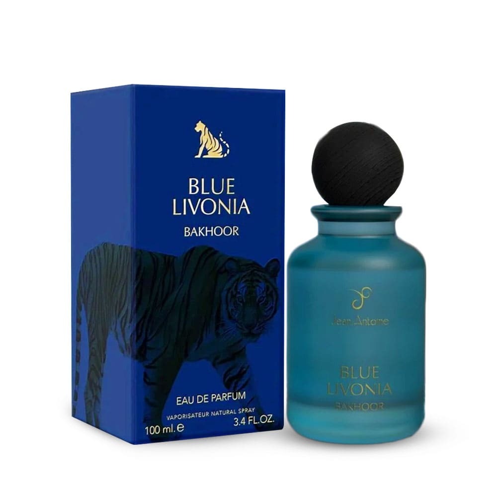 Blue Livonia Eau De Parfum By Jean Antoine Almas Perfumes 100 ML 3.4 FL OZ Made In Saudi Arabia