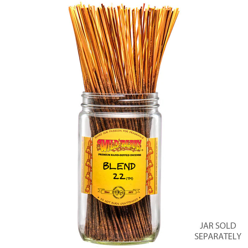 Blend 22 100x Incense Sticks By Wildberry Made in USA 100 count stick bundle