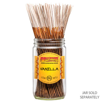 Vanilla 100x Incense Sticks By Wild Berry Made in USA 100 count stick bundle