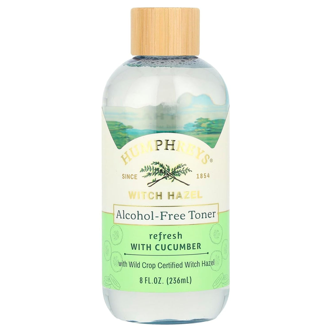 Humphreys Witch Hazel Alcohol-Free Toner With Cucumber 8 FL OZ 236ml