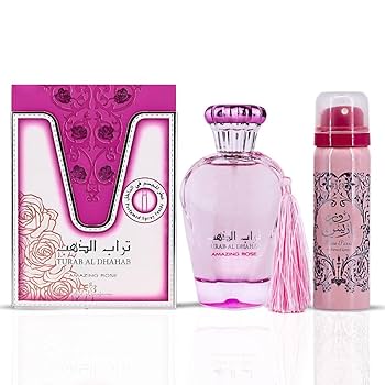 Turab Al Dhahab Amazing Rose + FREE Deo Spray By Ard Al Zaafaran 100ml 3.4 FL OZ  Eau De Parfum Oriental Perfume