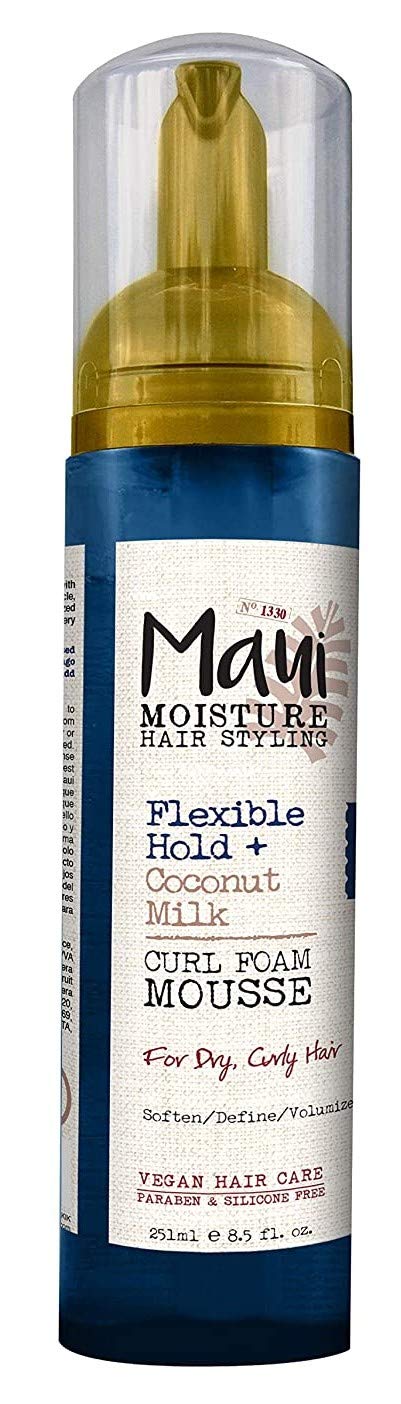 Maui Moisture flexible Hold + Coconut Milk Curl Foam Mousse, 8.5 fl oz