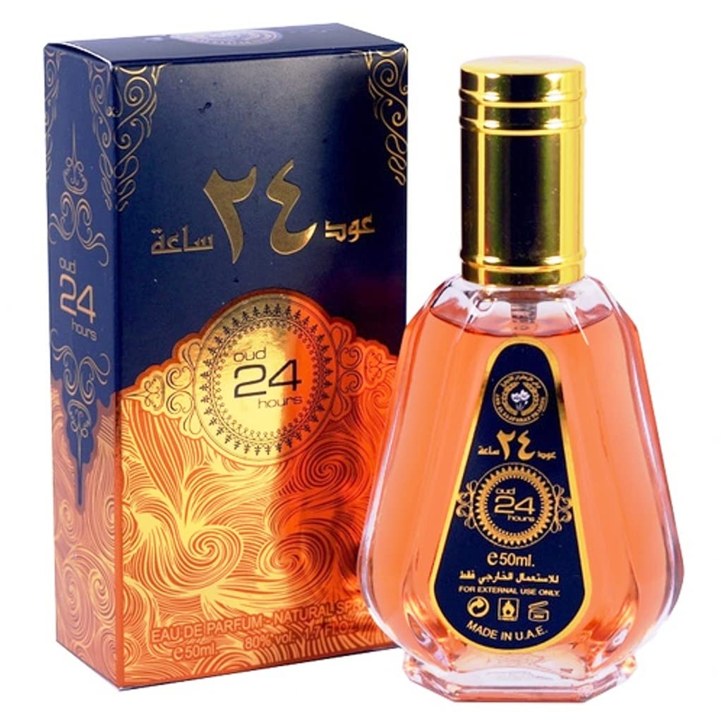 Oud 24 Hours Eau De Parfum Natural Spray by Ard Al Zaafaran Made in UAE 50ml 1.7 FL OZ