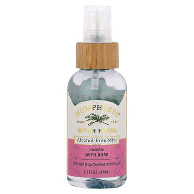 Humphreys Witch Hazel Alcohol-Free Mist With Rose 3.3 FL OZ 97ml