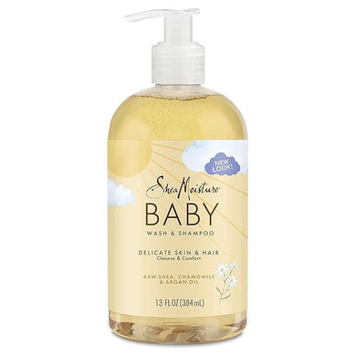 Shea Moisture Baby Wash & Shampoo with Raw Shea, Chamomile, & Argan Oil, 13oz