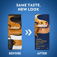 Lavazza Costiera Gran Aroma Ground Coffee 12oz Bag, Light Roast, Smooth and Aromatic Taste, Intensity 2/5, 100% Arabica