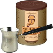 KURUKAHVECI MEHMET EFENDI Turkish Coffee with Cezve Set, 8.8 OZ / 250 Gr