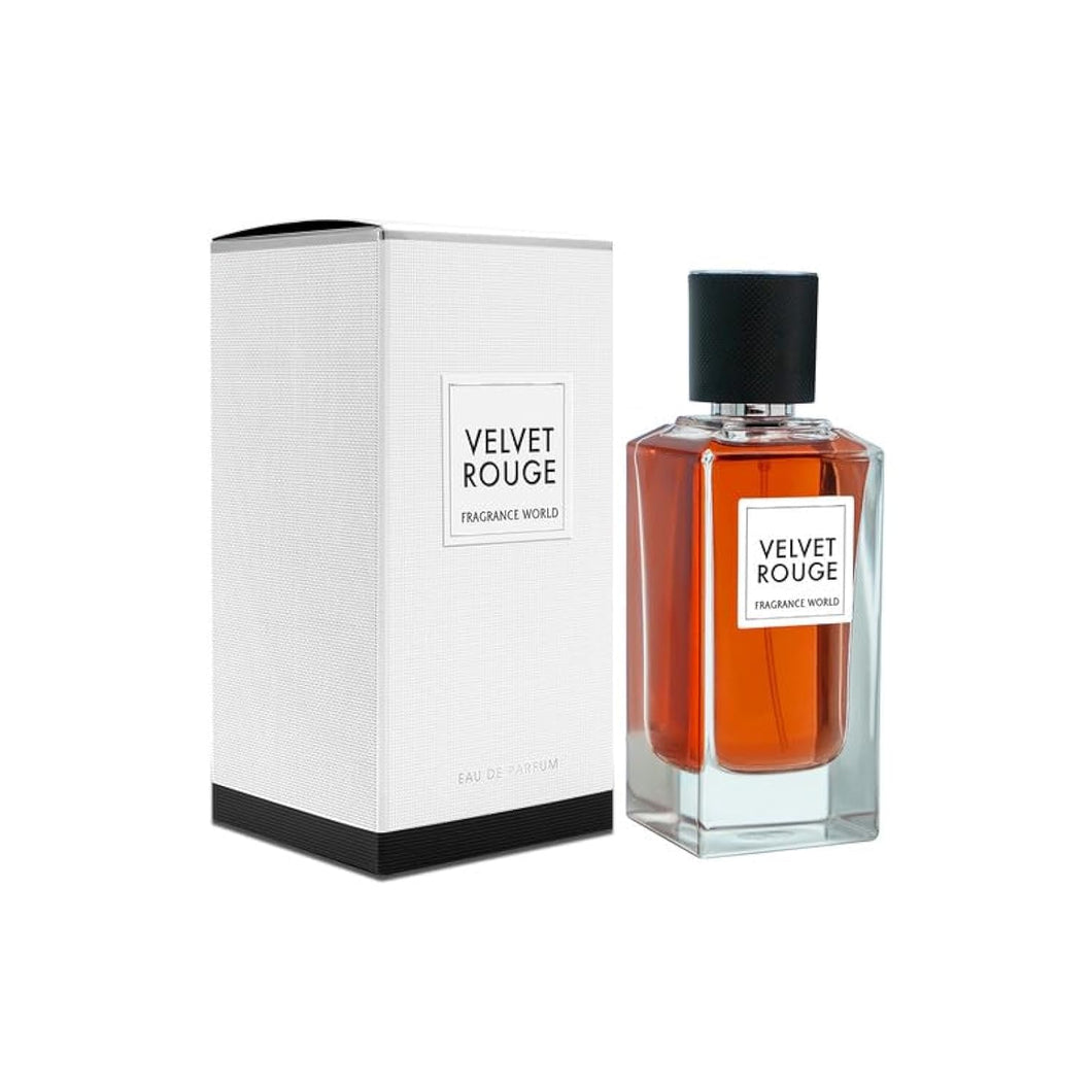 Velvet Rouge By Fragrance World Eau De Parfum 100ml 3.4 FL OZ