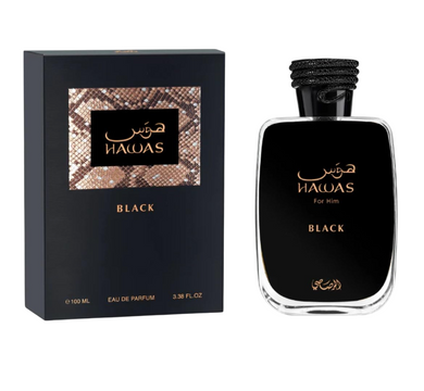 Hawas Black Eau De Parfum by Rasasi 100ml 3.38 FL OZ
