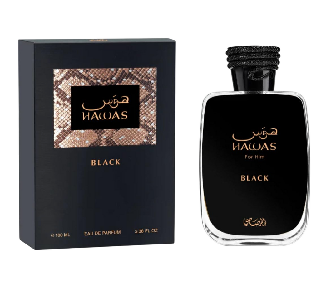 Hawas Black Eau De Parfum by Rasasi 100ml 3.38 FL OZ