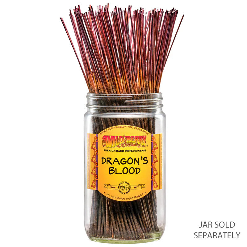 Dragon's Blood 100x Incense Sticks By Wildberry Made in USA 100 count stick bundle
